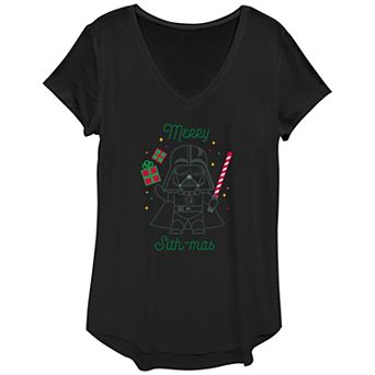 Women's Star Wars Darth Vader Merry Sith-mas Graphic Tee