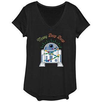Women's Star Wars R2-D2 Merry Beep Boop Graphic Tee