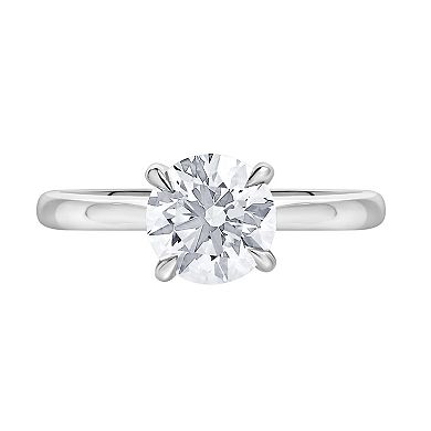 Diamond Brilliance 14k Gold 1 1/2 Carat T.W. Lab-Grown Diamond Round Solitaire Engagement Ring