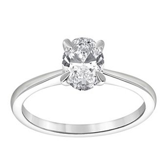 Diamond Brilliance 14k Gold 1 Carat T.W. Lab-Grown Diamond Oval Solitaire Engagement Ring