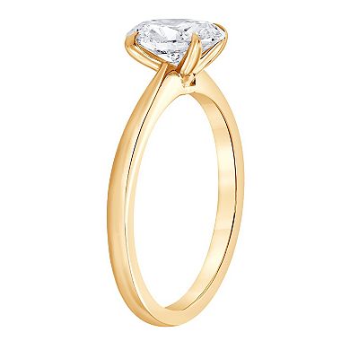 Diamond Brilliance 14k Gold 1 Carat T.W. Lab-Grown Diamond Oval Solitaire Engagement Ring