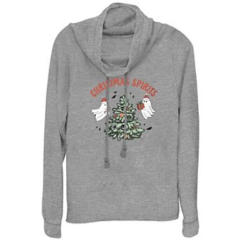 Women's Christmas Spirits Cowlneck Graphic Lightweight Long Sleeve