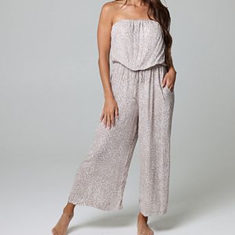 Women's J. Valdi Patterned Swim Cover-Up Jumpsuit