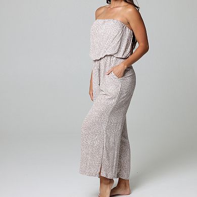 Women's J. Valdi Patterned Swim Cover-Up Jumpsuit