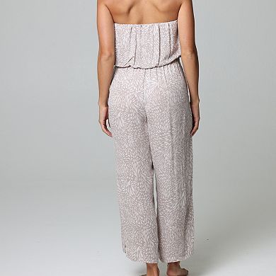 Women's J. Valdi Patterned Swim Cover-Up Jumpsuit