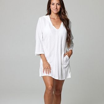 Women's J. Valdi 3/4 Sleeve Hooded Tunic