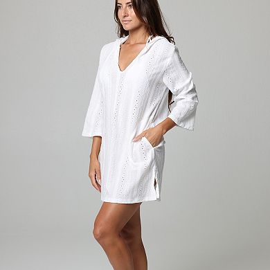 Women's J. Valdi 3/4 Sleeve Hooded Tunic