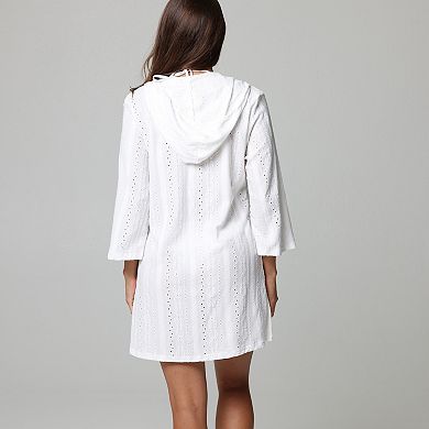 Women's J. Valdi 3/4 Sleeve Hooded Tunic