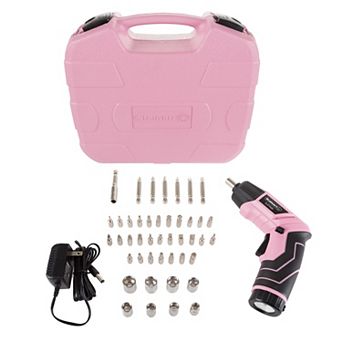 Stalwart 45 pc Electric Screwdriver Set, Pink