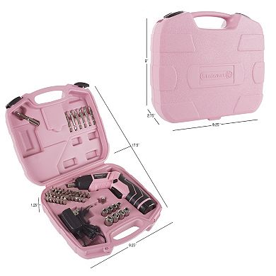 Stalwart 45-piece Electric Screwdriver Set, Pink