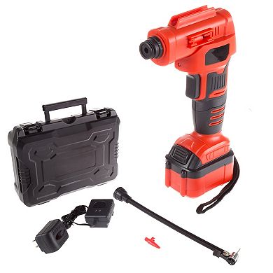 Stalwart Automatic Air Compressor With Case, Red