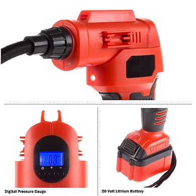 Stalwart Automatic Air Compressor With Case, Red