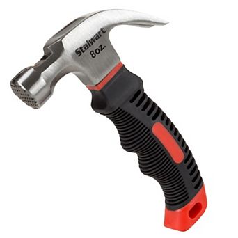 Stalwart 8oz Stubby Claw Hammer For Diy Jobs, Red