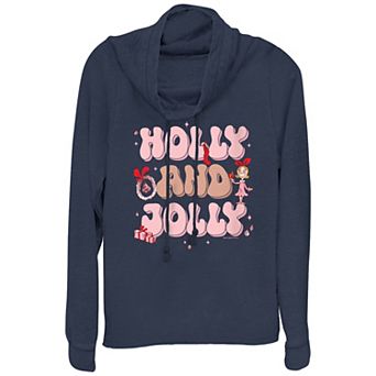 Women's Dr. Seuss Cindy-Lou Who Holly And Jolly Cowlneck Graphic Lightweight Long Sleeve