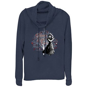Women's Wednesday Celebrate The Dead Of Winter Cowlneck Graphic Lightweight Long Sleeve