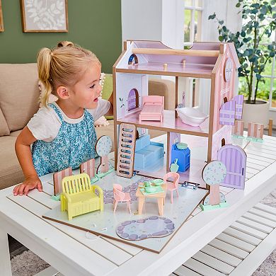 KidKraft Play & Store Cottage Wooden Dollhouse & 36 Accessories