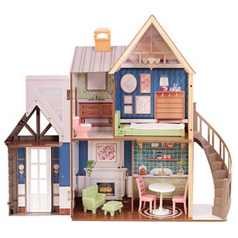 KidKraft Modern Charm Wooden Dollhouse & 7 Accessories