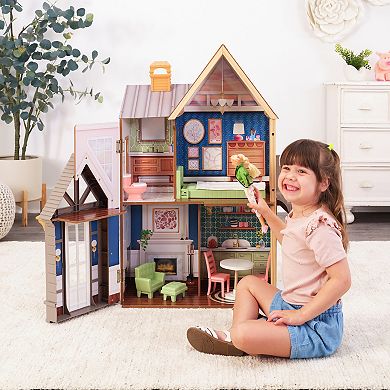 KidKraft Modern Charm Wooden Dollhouse & 7 Accessories