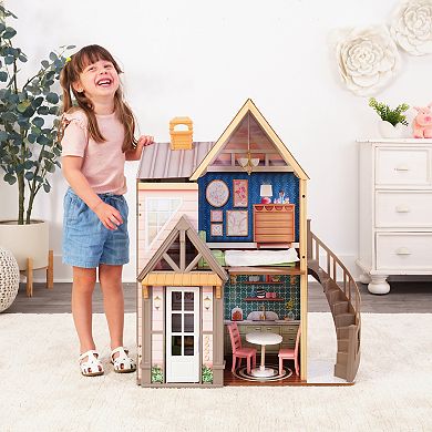 KidKraft Modern Charm Wooden Dollhouse & 7 Accessories