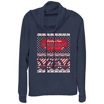 Women's Stranger Things Greetings From Starcourt Mall Cowlneck Graphic Lightweight Long Sleeve