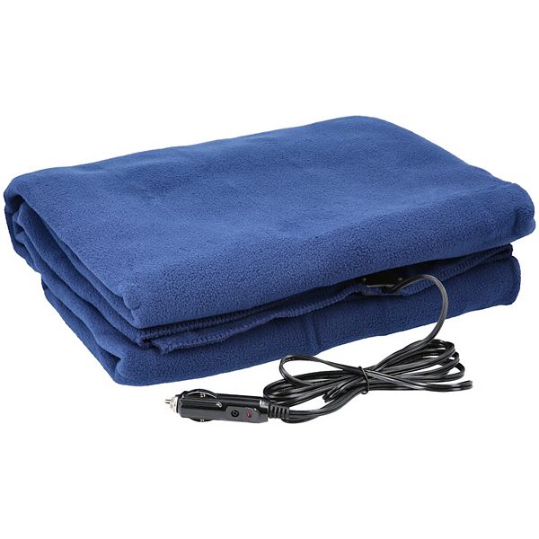 Stalwart 12v Heated Blanket For Cars - Navy