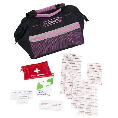 Stalwart 55-piece Roadside Emergency Car Kit, Pink