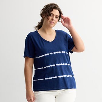 Plus Size Sonoma Goods For Life® Relaxed V-Neck Tee