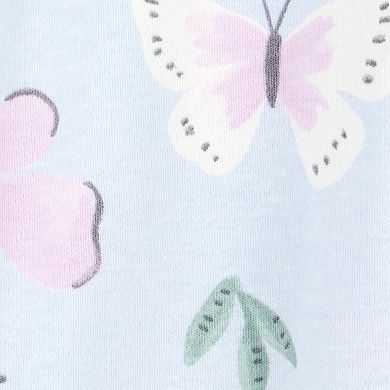 Baby Girl Carter's Butterfly 2-Way Zipper Sleep and Play Pajamas