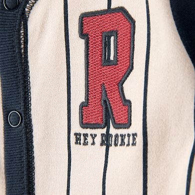 Baby Boy Carter's Baseball Rookie 2-Way Zip Sleep & Play Pajamas