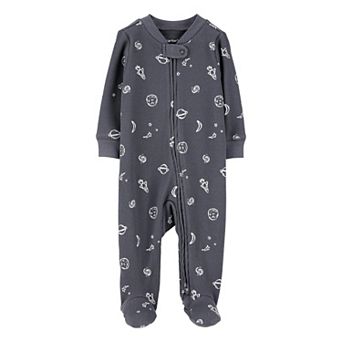 Baby Boy Carter's Space Print 2-Way Zip Thermal Sleep & Play Pajamas
