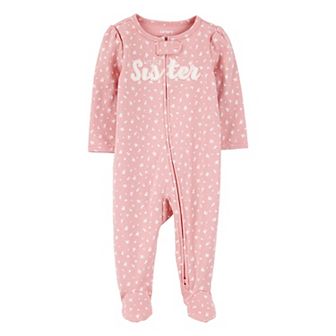 Baby Girl Carter's Little Sister 2-Way Zip Sleep & Play Pajamas