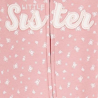 Baby Girl Carter's Little Sister 2-Way Zip Sleep & Play Pajamas
