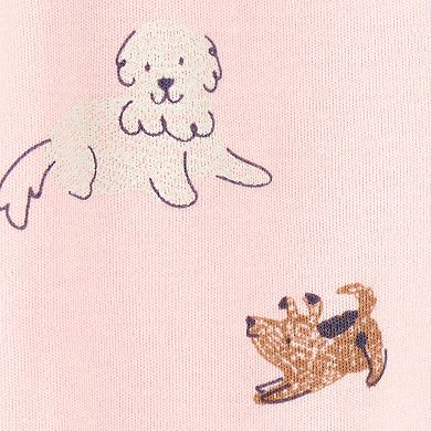 Baby Girl Carter's Dog Print 2-Way Zip Sleep & Play Pajamas