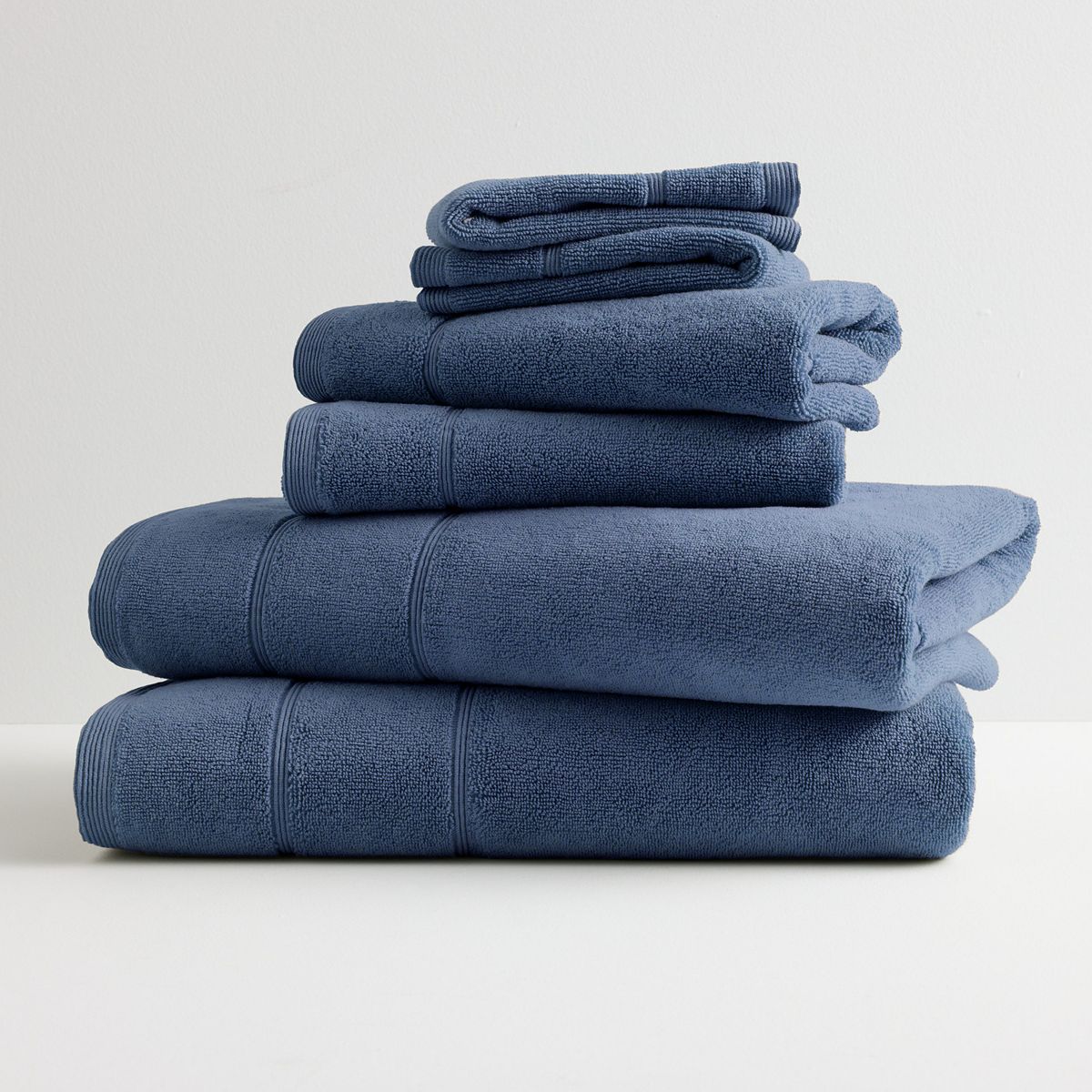 Miryana Organic Turkish Cotton 6-Piece Towel Set - Ocean
