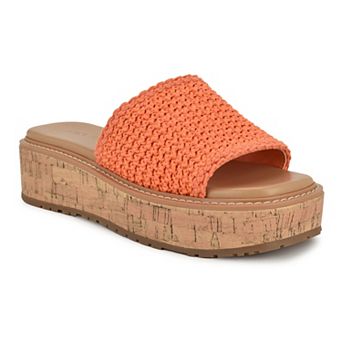 Nine West Keller Women's Slip-On Sqaure Toe Casual Sandals