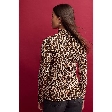 Women's NEXT Animal Print Roll Neck Top