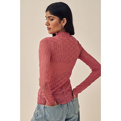 Women's NEXT Mesh Roll Neck Blouse
