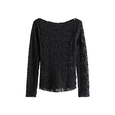 Women's NEXT Slash Neck Lace Top