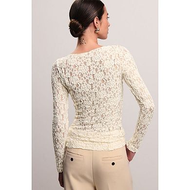 Women's NEXT Slash Neck Lace Top