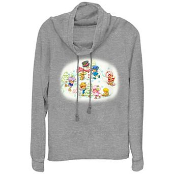 Women's Strawberry Shortcake Winter Fun Cowlneck Graphic Lightweight Long Sleeve