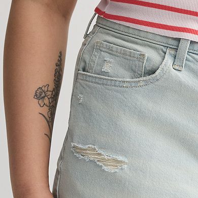 Juniors' Plus Size SO® High-Rise 90s Loose Fit Jean Shorts