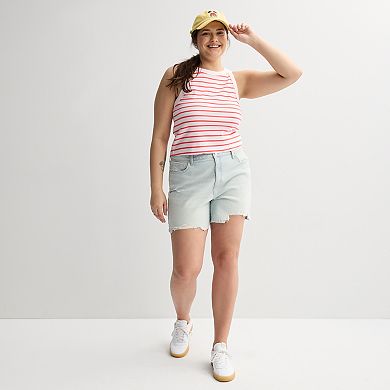 Juniors' Plus Size SO® High-Rise 90s Loose Fit Jean Shorts