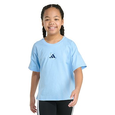 Girls adidas Short Sleeve Drop Shoulder Tee