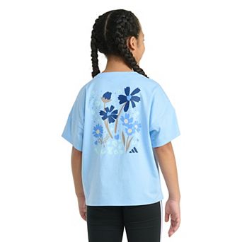 Girls adidas Short Sleeve Drop Shoulder Tee