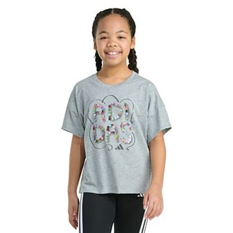 Girls adidas Short Sleeve Drop Shoulder Tee