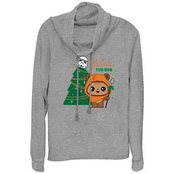 Women's Star Wars Yuletide Yub Nub Cowlneck Graphic Lightweight Long Sleeve