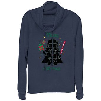Women's Star Wars Darth Vader Merry Sith-mas Cowlneck Graphic Lightweight Long Sleeve
