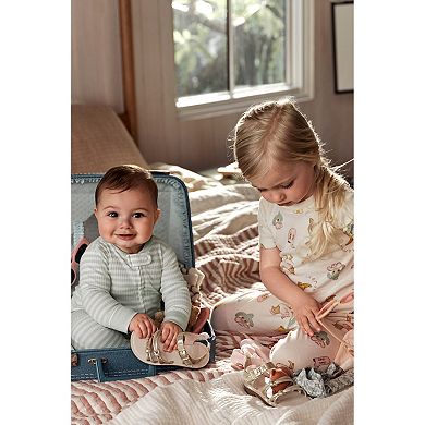 Baby Carter's Striped 2-Way Zip Ribbed Sleep & Play Pajamas