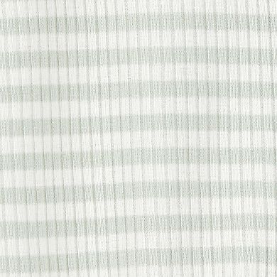 Baby Carter's Striped 2-Way Zip Ribbed Sleep & Play Pajamas
