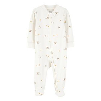 Baby Carter's Mini Bird Print 2-Way Zip Sleep & Play Pajamas